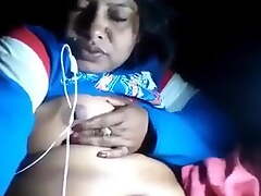 Bangladeshi BBW is showing tits increased by snatch to BF