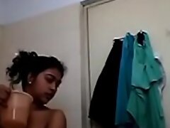 Indian girlfriend Rakhi well-known a bath show for her lover