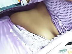desi slutty aunty shows belly button and sweet-talk in shop