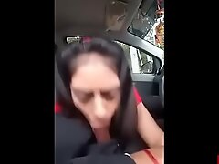 Indian Girl Blowjob round Car