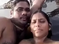 Desi BF with an increment of GF private divertissement on beach