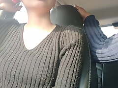 Doggystyle handjob for friend in car absent from – risky sex, hornycouple149