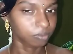 Tamil village girl recorded nude pertinent after roguish subfusc by husband
