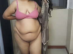 Indian wife going out and procurement naked
