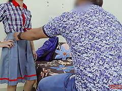 Stiffy changed his mind when younger stepsis changes school uniform in front of him