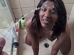 Indian bungle gets a aureate shower nearly slow motion view