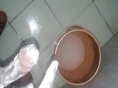 Indian old crumpet soap masturbation in bathroom part 2