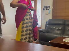 Indian Couple Sensual and Romantic Lovemaking in Saree