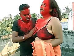 Lucky 18yrs Tamil boy xxx sex with two Milf Bhabhi!! Best amateur threesome sex
