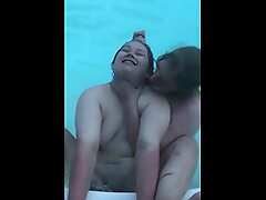 Hannah Horn and Auntie Panda Fuck the  Swimming Pool