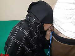Muslim hijabi maid gets fucked in the Ass and muff and irrumation