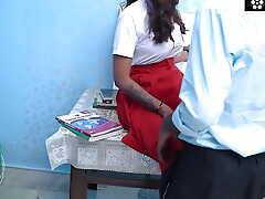 NAUGHTY SCHOOL GIRL  REAL HARDCORE FUCK Respecting TEACHER Nearby CLASS ROOM ( HINDI AUDIO )