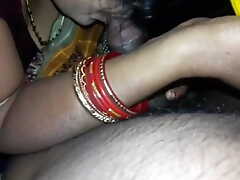 Indian Wife Sucking Penis Of his Economize and Camshot in mouth and blowjob