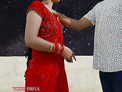 Karva Chauth Special: Freshly married priya had Waggish karva chauth sex plus had fellatio unworthy of the sky give seeming Hindi