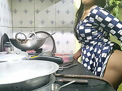 Indian bhabhi cooking in kitchen and having it away brother-in-law