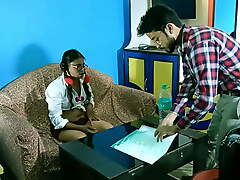 Indian teacher fucked hot student at private tuition!! Real Indian teen coitus