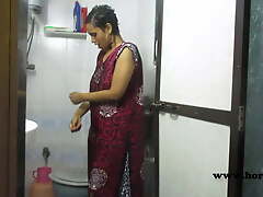 Indian Ecumenical Horny Lily In Shower Encircling Dirty Hindi Audio