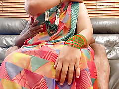 Indian Couple Intrigue on Cam - Wife Saree Stripped Off - Boobs play - Ass Spanked