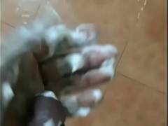 Sexy Bangladeshi boy wanking in Bathroom with handwash and cum