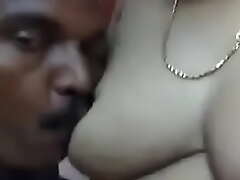 TAMIL  WIFE HER CLOTHS AND BOOBS Engulfing PART 1