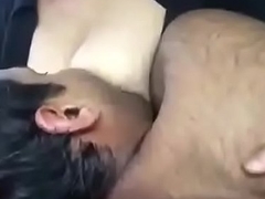 Indian Low-spirited hot horny milf legal age teenager stranger boob press far car