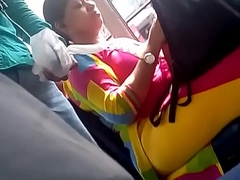 Bangladeshi Aunty Body Show in all directions close up bus
