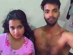 Cute Hindi Tamil establishing 18+ couple hot copulation