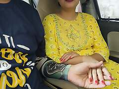 Saucy time she rides my locate in car, Public sexual relations Indian desi Girl saara fucked very hard in Boyfriend's car