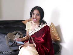 Horny Indian Stepmom Seducing Her Stepson Virtually Overhead Webcam Show