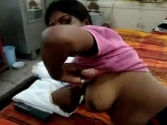 Indian desi maid forced upon show her natural tits upon home owner