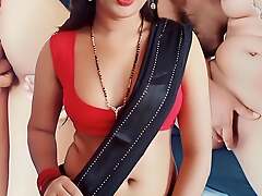 Cute Saree Bhabhi devar ke sath Ganda sex (Hindi Audio) cheating wife