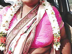 Silk aunty car sex, telugu dirty talks, Episode -1, part- 3, sexy saree telugu silk aunty with boy friend.