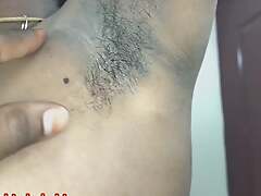 Tamil village ecumenical hairy armpits and pussy represent house owner