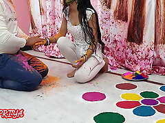 Holi special: Indian Priya had great fun with step brother primarily Holi occasion