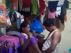 Desi indian maid Quick Fianc‚ with owner