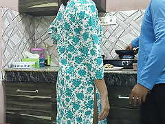 Beautiful Indian Step Mom Wet crack and Ass Fucked Hard by Step Son while he is in kitchen Hindi