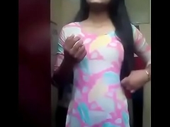 Indian girlfriend undressing part 1