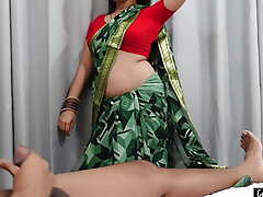 Hot indian saree woman handjob