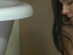 India Summer and Melanie Raine trio sex in chum around with annoy bathroom