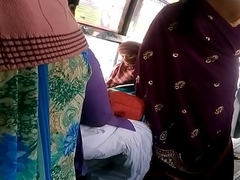 Big Adjacent to Aunty in bus connected with visit indianvoyeur.ml