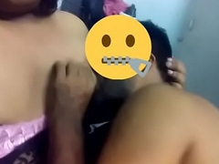 Desi Delhi crossdresser getting his male boobs deepthroated