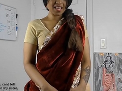 Frying South Indian sister in hoax roleplay in Tamil with subs